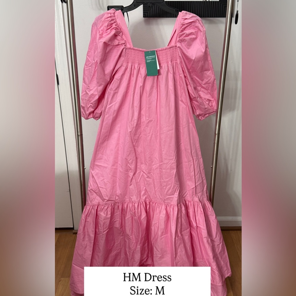 H&M Pink Puff Sleeve Dress